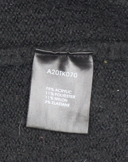Sosandar Women’s Black Longline Zip Pocket Knit Cardigan Size 10 - Image 5