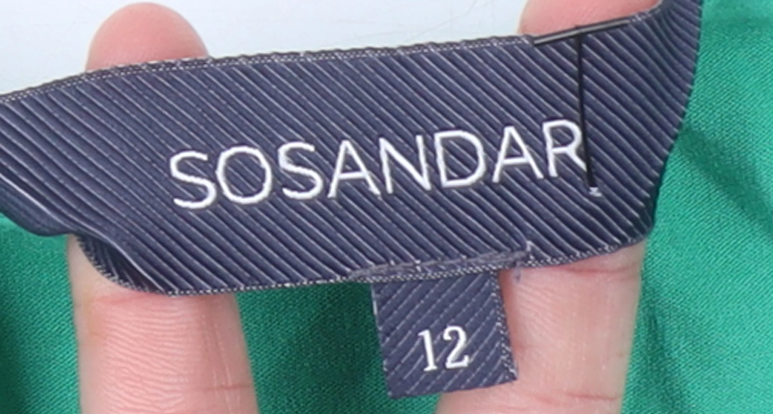 Sosandar Women’s Green Wrap Jersey 3/4 Sleeve Blouse UK 12 - Image 4