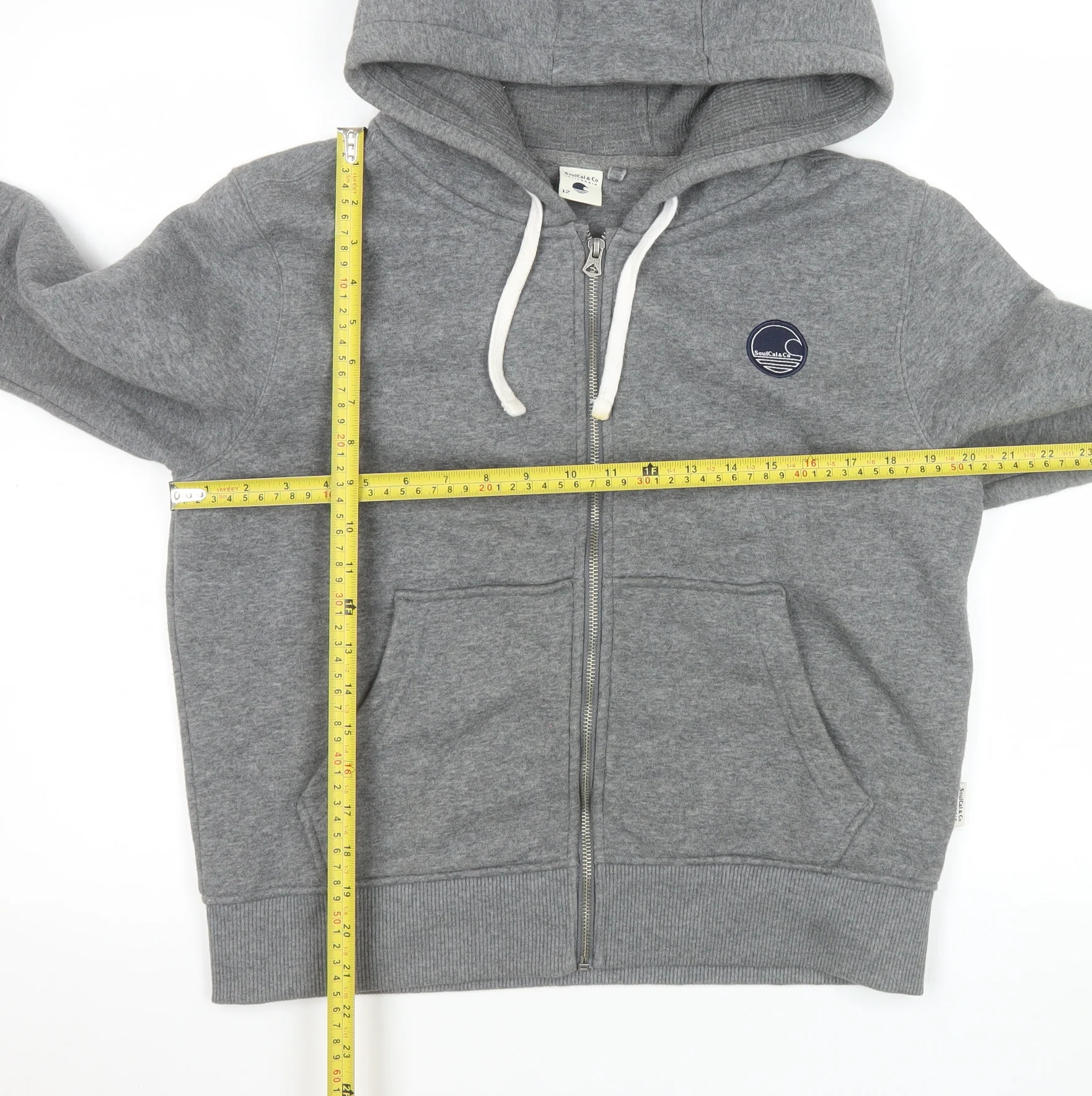 SoulCal & Co Women's Grey Size 12 Hooded Full Zip Jacket - Image 2