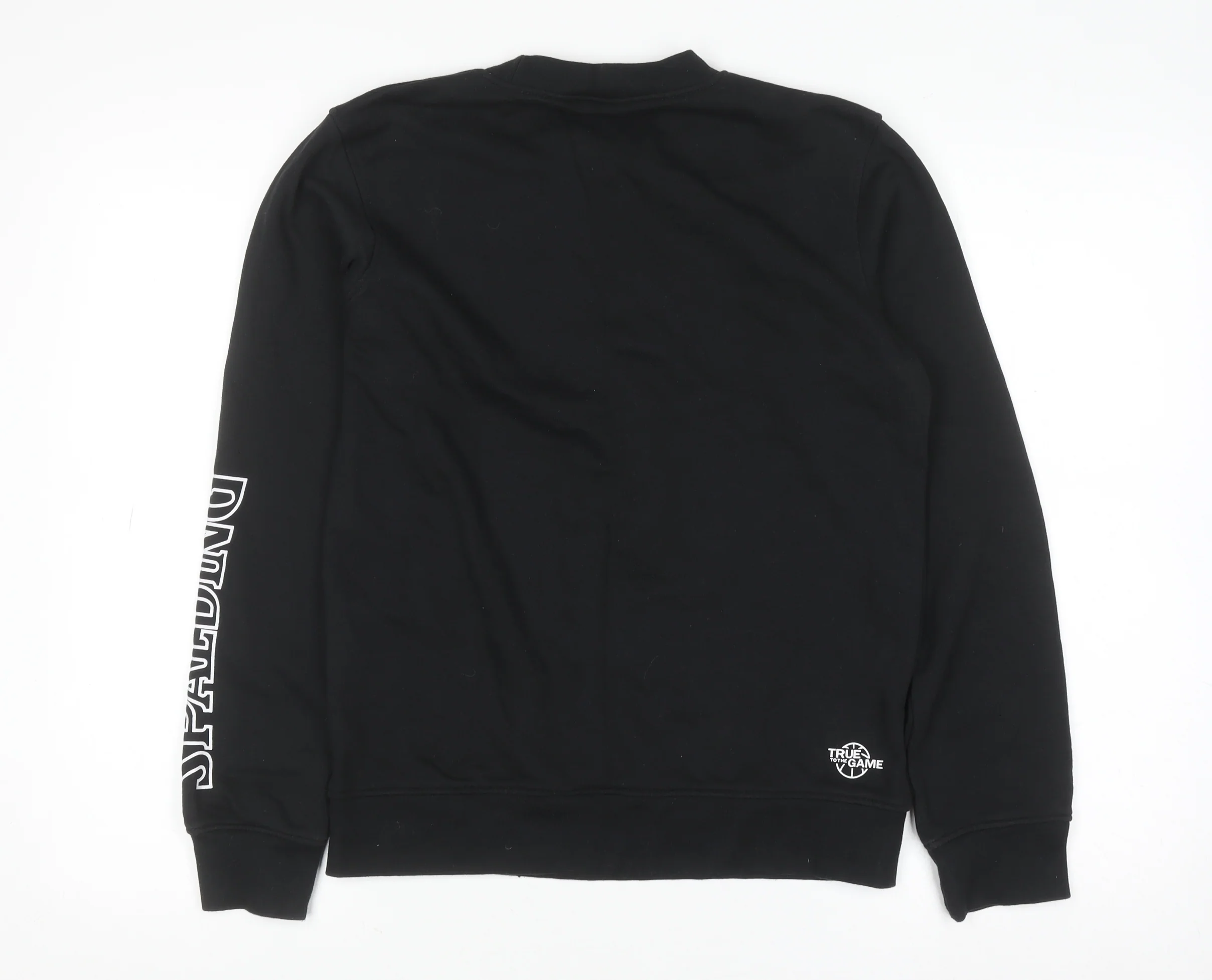 Spalding Boys Black 13-14 Years Pullover Sweatshirt Crew Neck Long Sleeve - Image 3