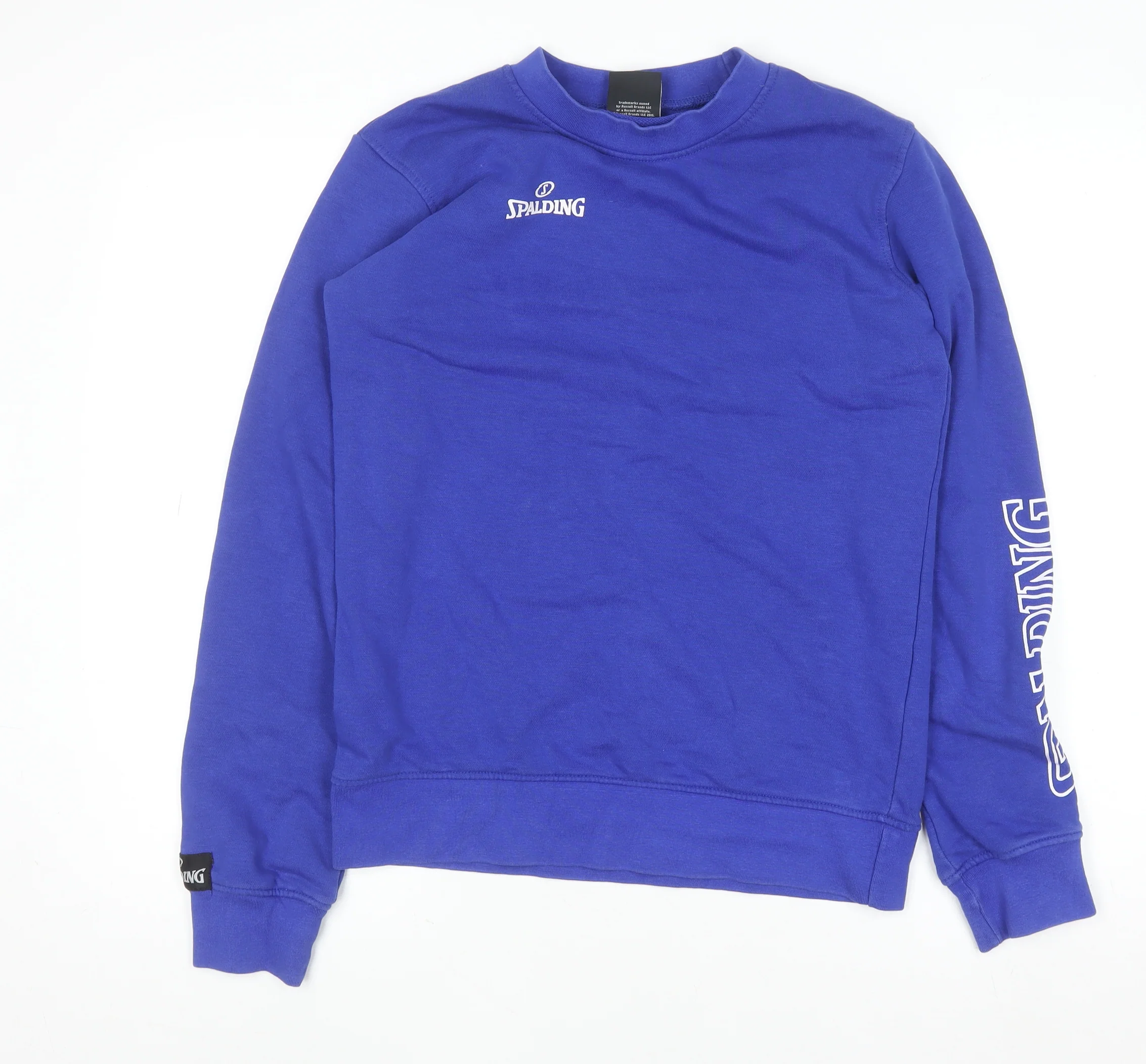 Spalding Boys Blue Crew Neck Sweatshirt 13-14 Years Cotton Blend
