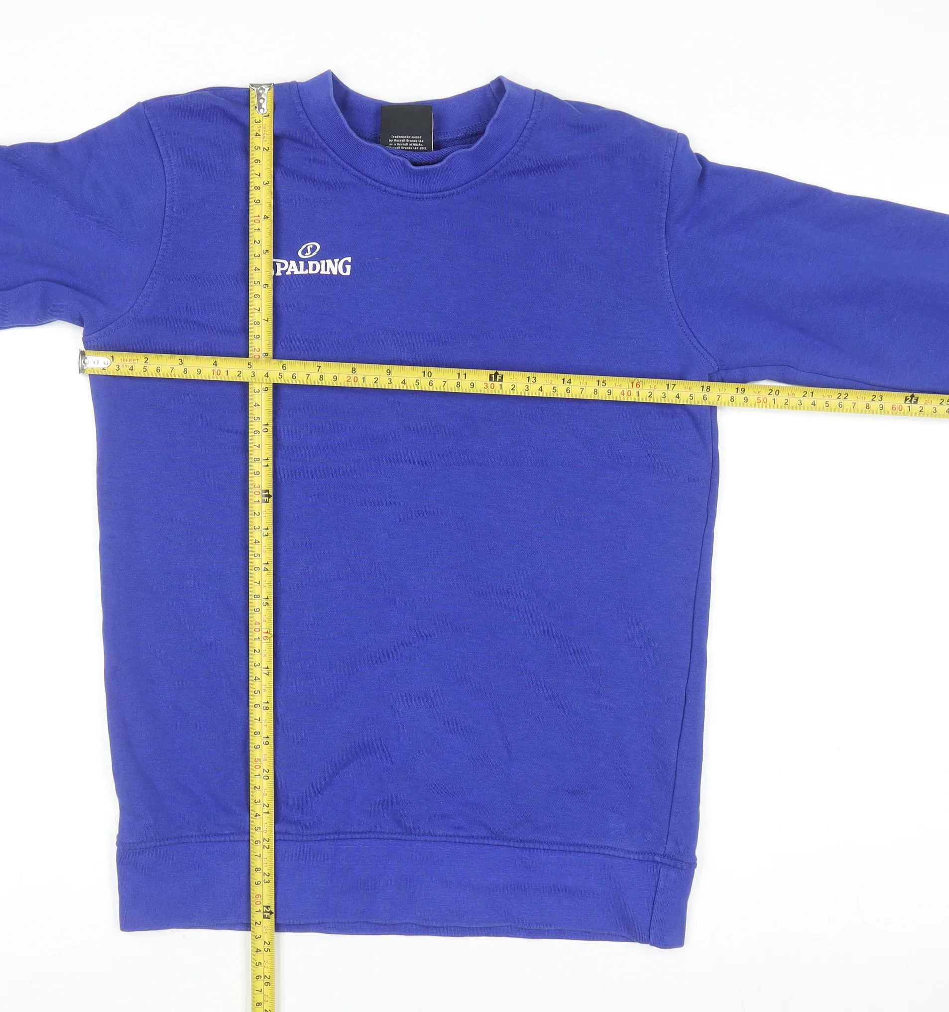 Spalding Boys Blue Crew Neck Sweatshirt 13-14 Years Cotton Blend - Image 2