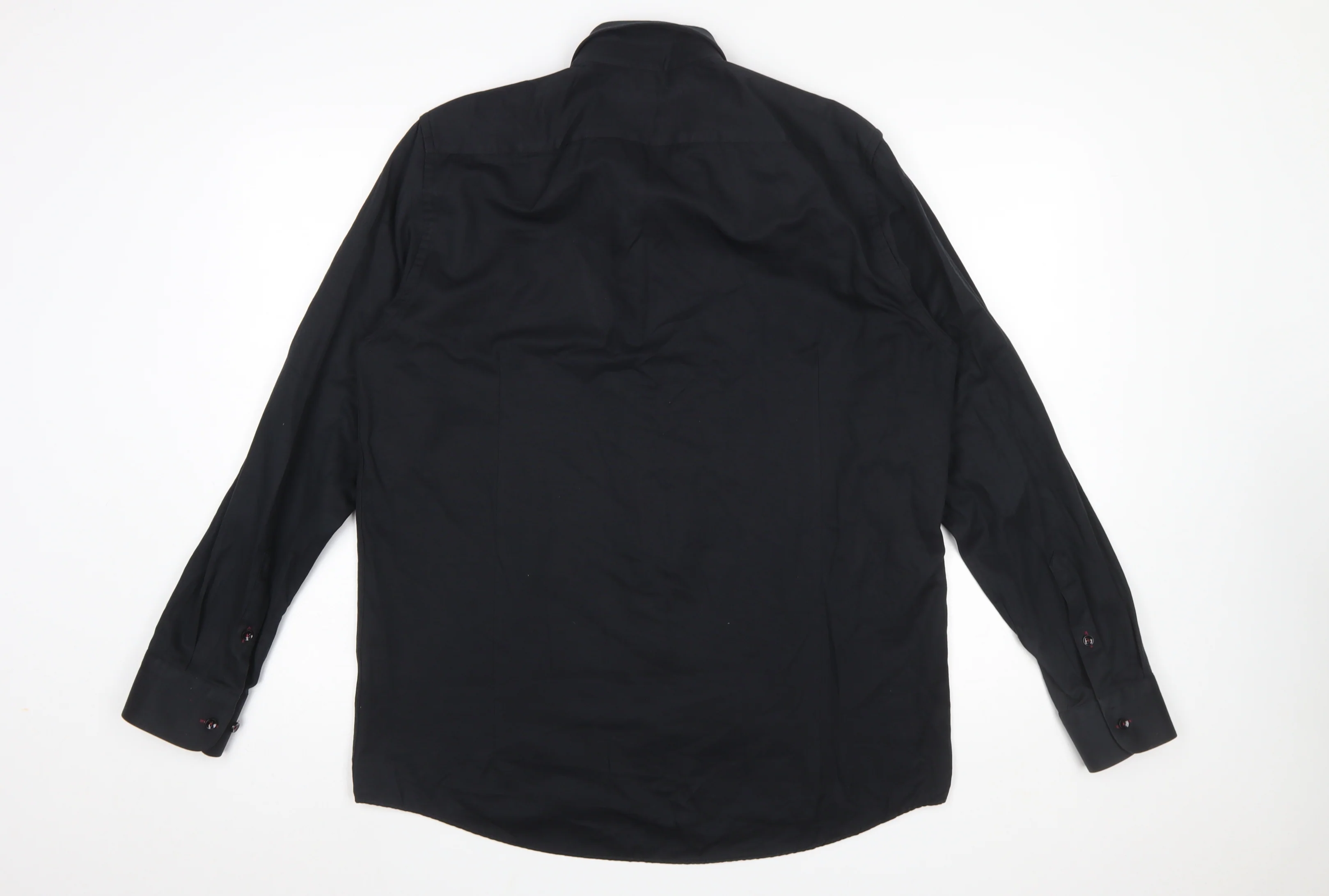 Spectre Men's Black Button-Down Long Sleeve Cotton Shirt 2XL - Image 3