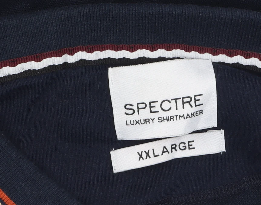 Spectre Men's Blue 2XL Cotton Polo Shirt Short Sleeve Classic Fit - Image 5