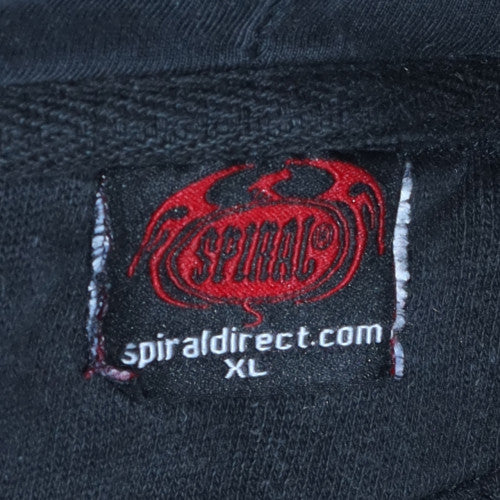 Spiral Men's Black Pullover Hoodie XL Dragon Gothic Fleece - Image 5