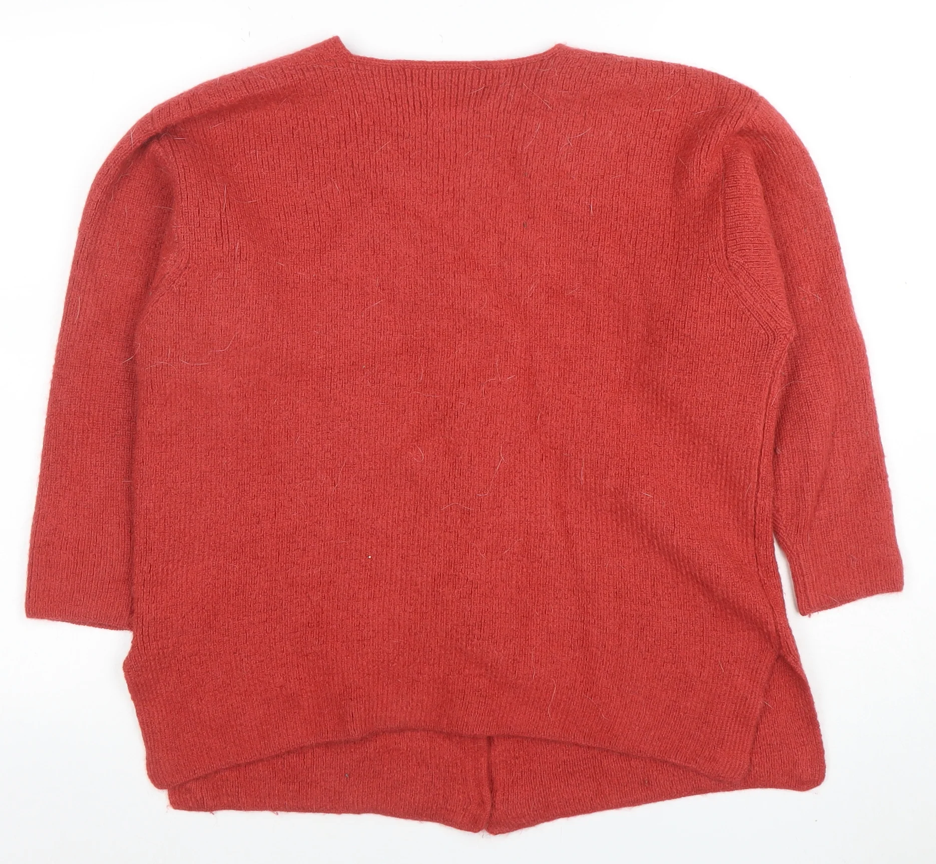 Spirit of the Andes Womens Red Alpaca Cardigan Size S V-Neck Button Up - Image 3