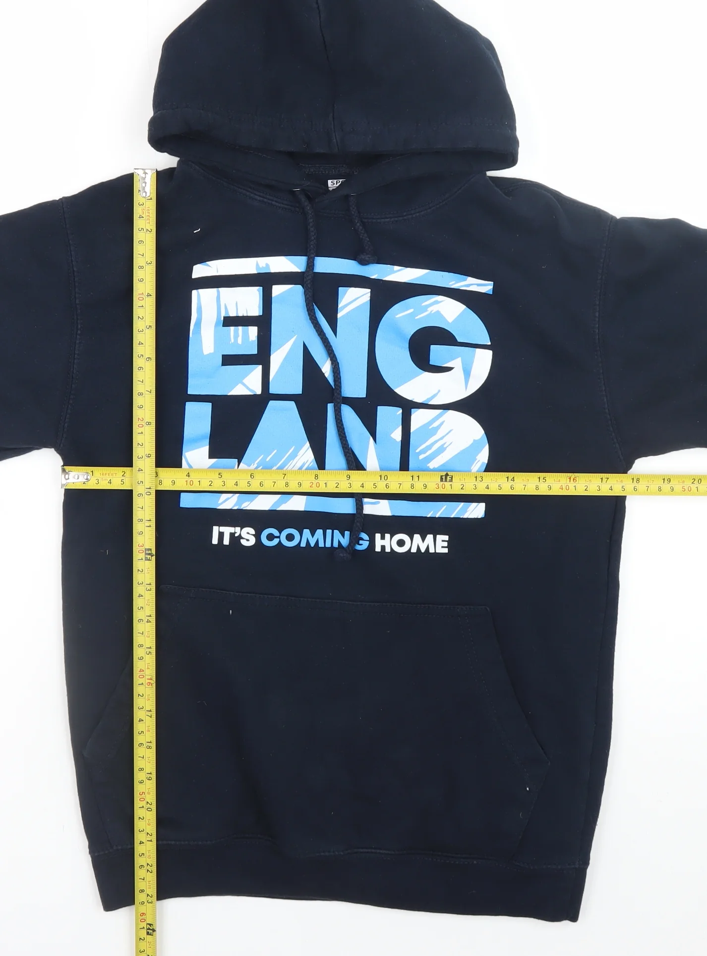 Sports Direct Men's Blue England Hoodie XS Pullover Fleece Hooded Sweatshirt - Image 2