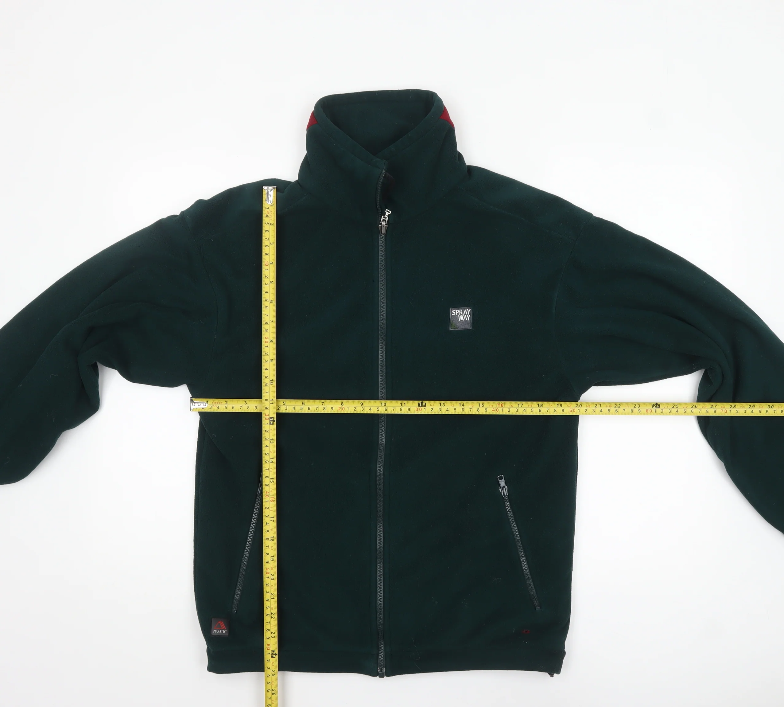 Sprayway Men's Green Fleece Full Zip Outdoor Jacket Size S - Image 2