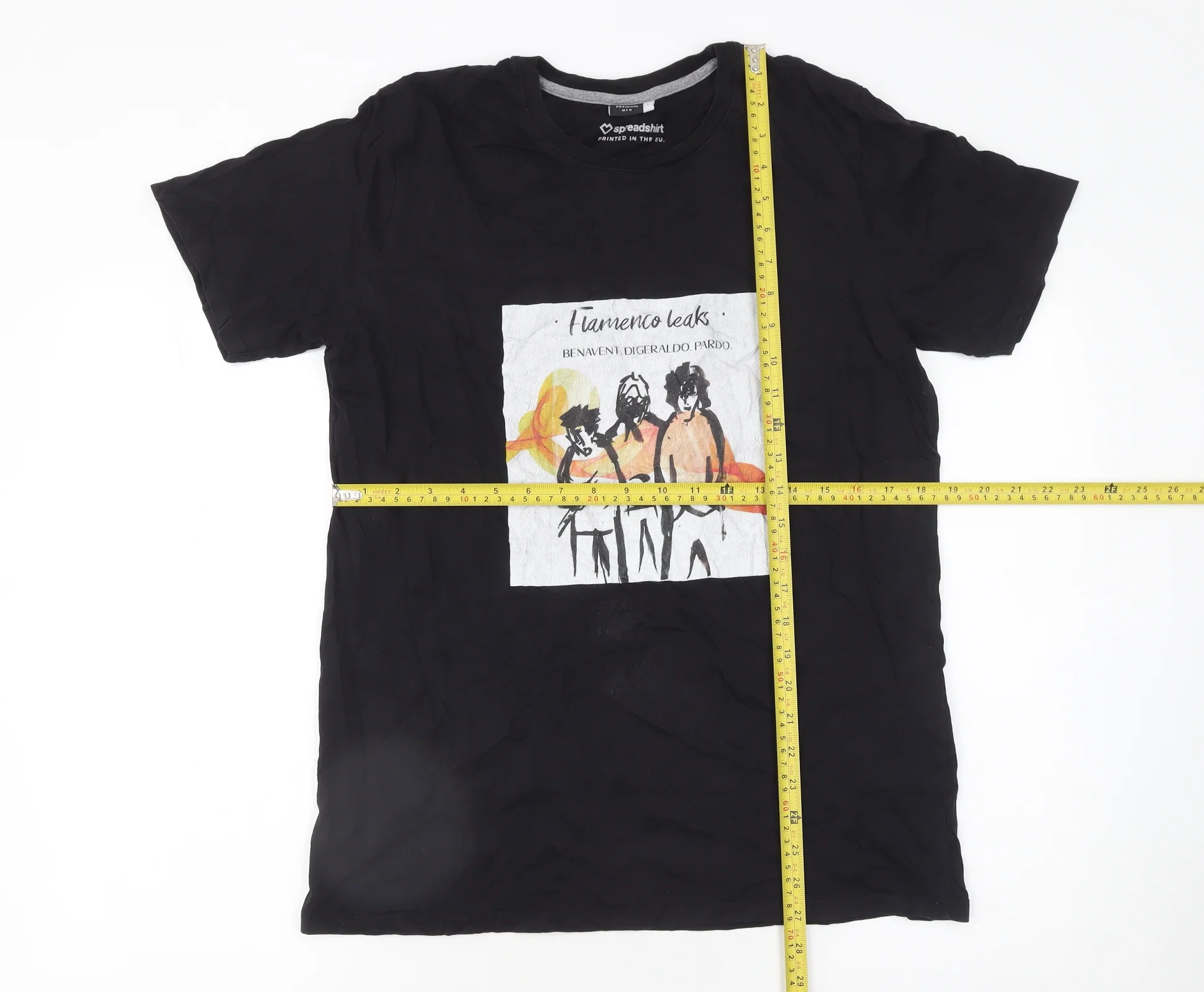 Spreadshirt Men’s Black Graphic Art Music Cotton T-Shirt L - Image 2