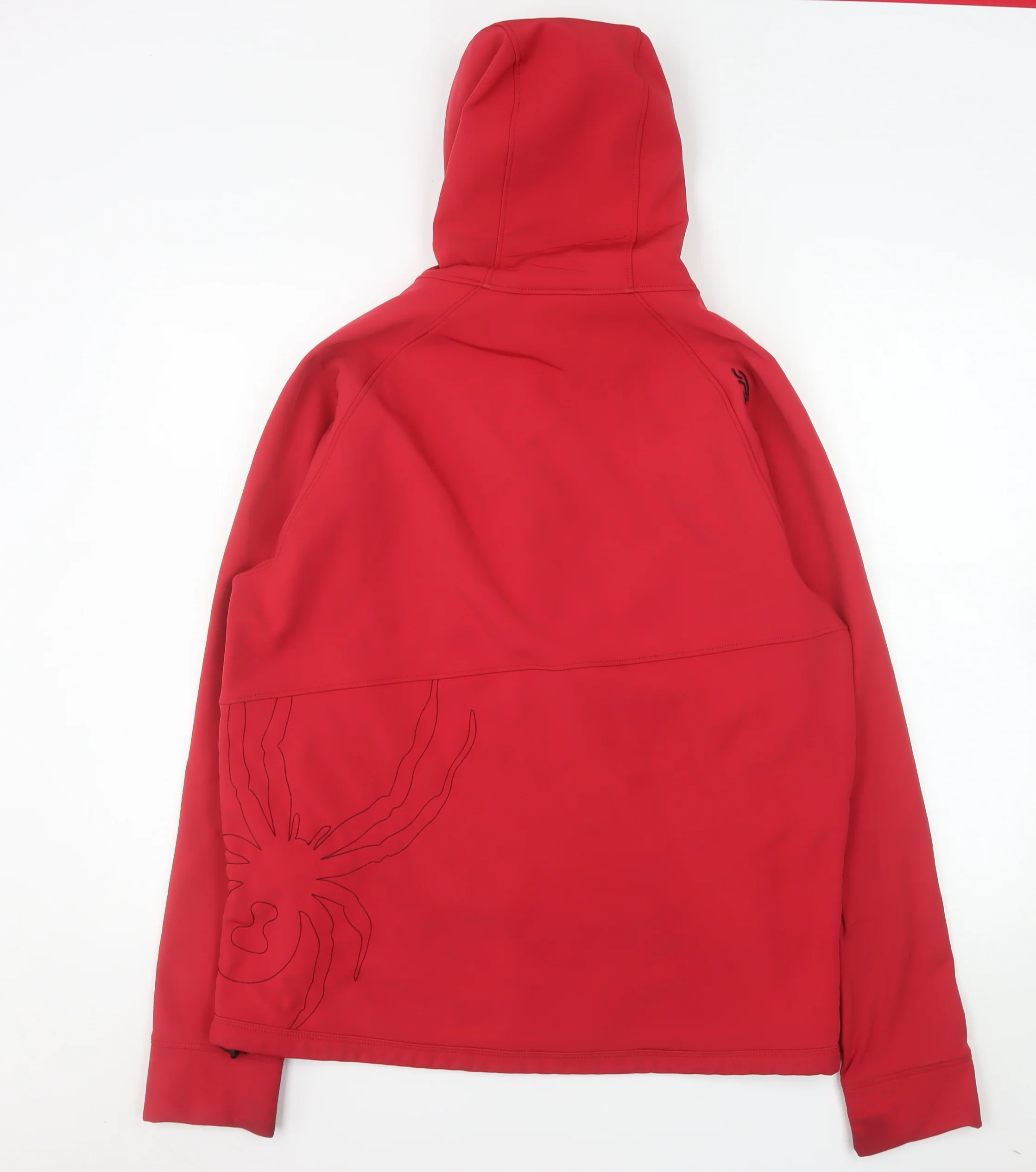 Spyder Men's Red Softshell Hooded Jacket Size S Water Resistant Windproof - Image 3