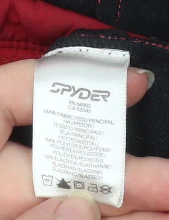 Spyder Men's Red Softshell Hooded Jacket Size S Water Resistant Windproof - Image 4