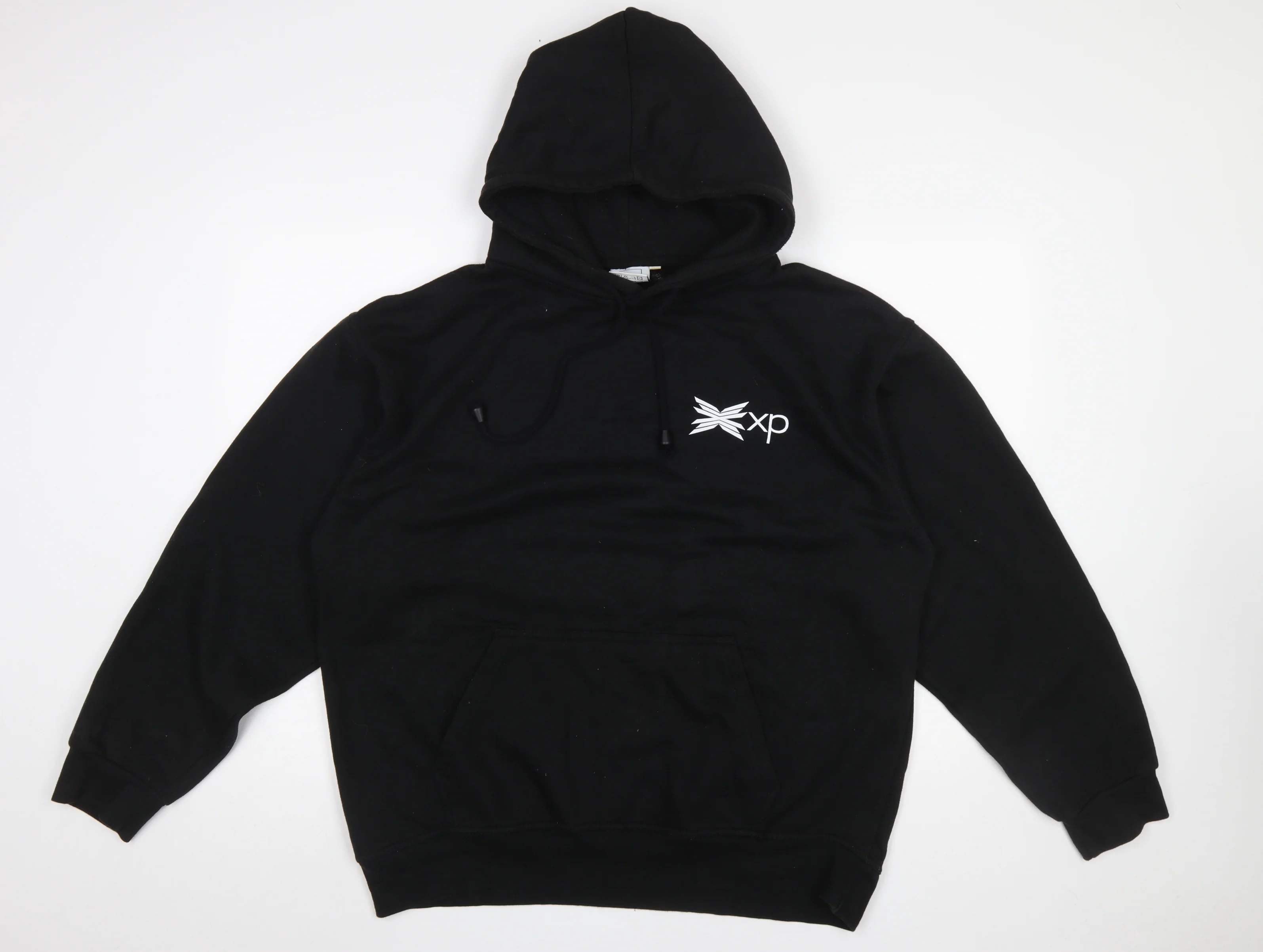 Square One Men's Black XL Pullover Hoodie Embroidered Logo Fleece