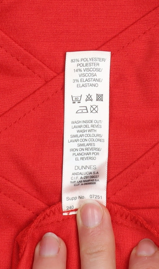 St. Bernard for Dunnes Women Red Sheath Knee Length Dress Size 16 - Image 5