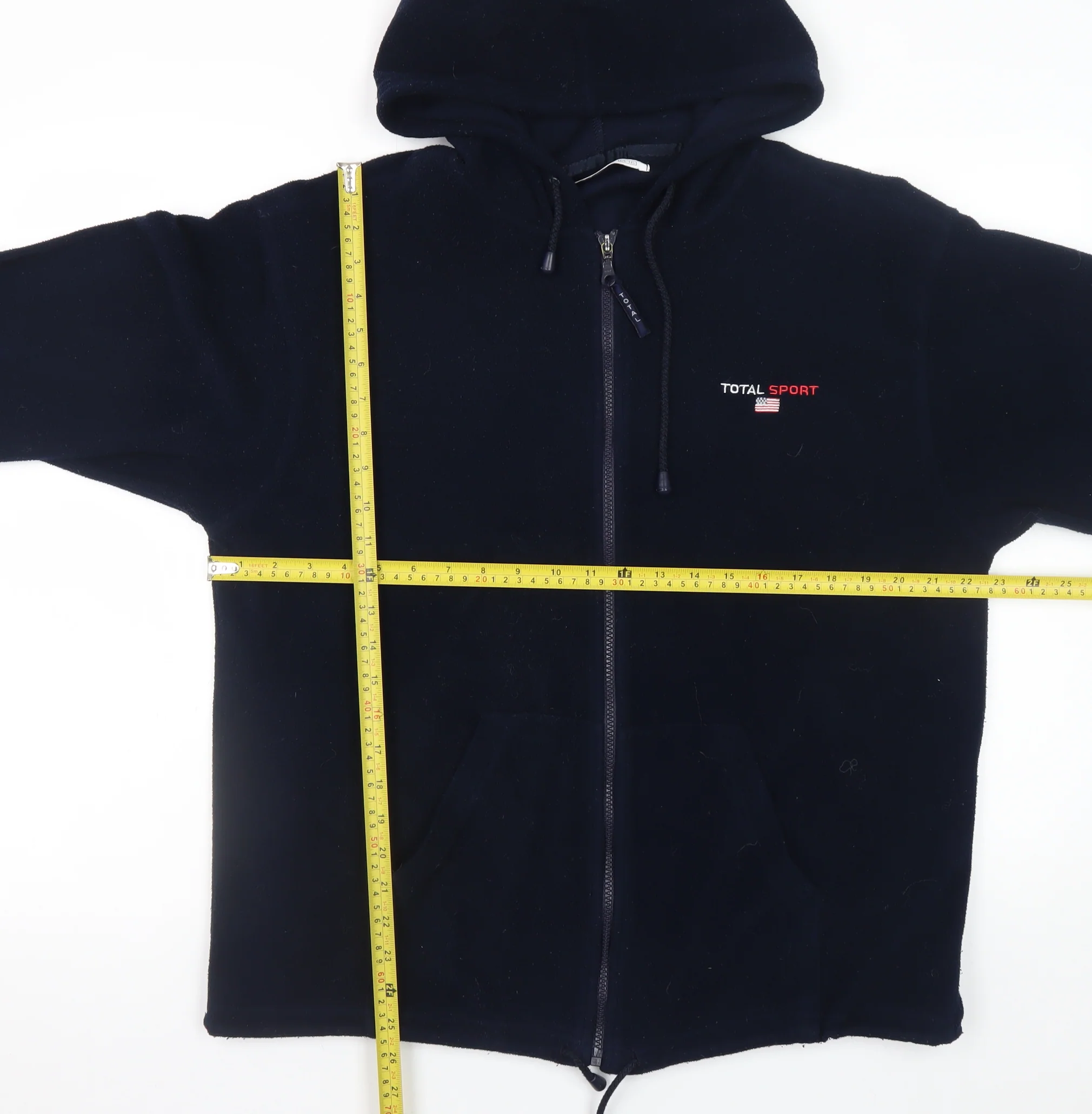 St. Bernard Womens Navy Full Zip Fleece Hoodie Size 14-16 - Image 2