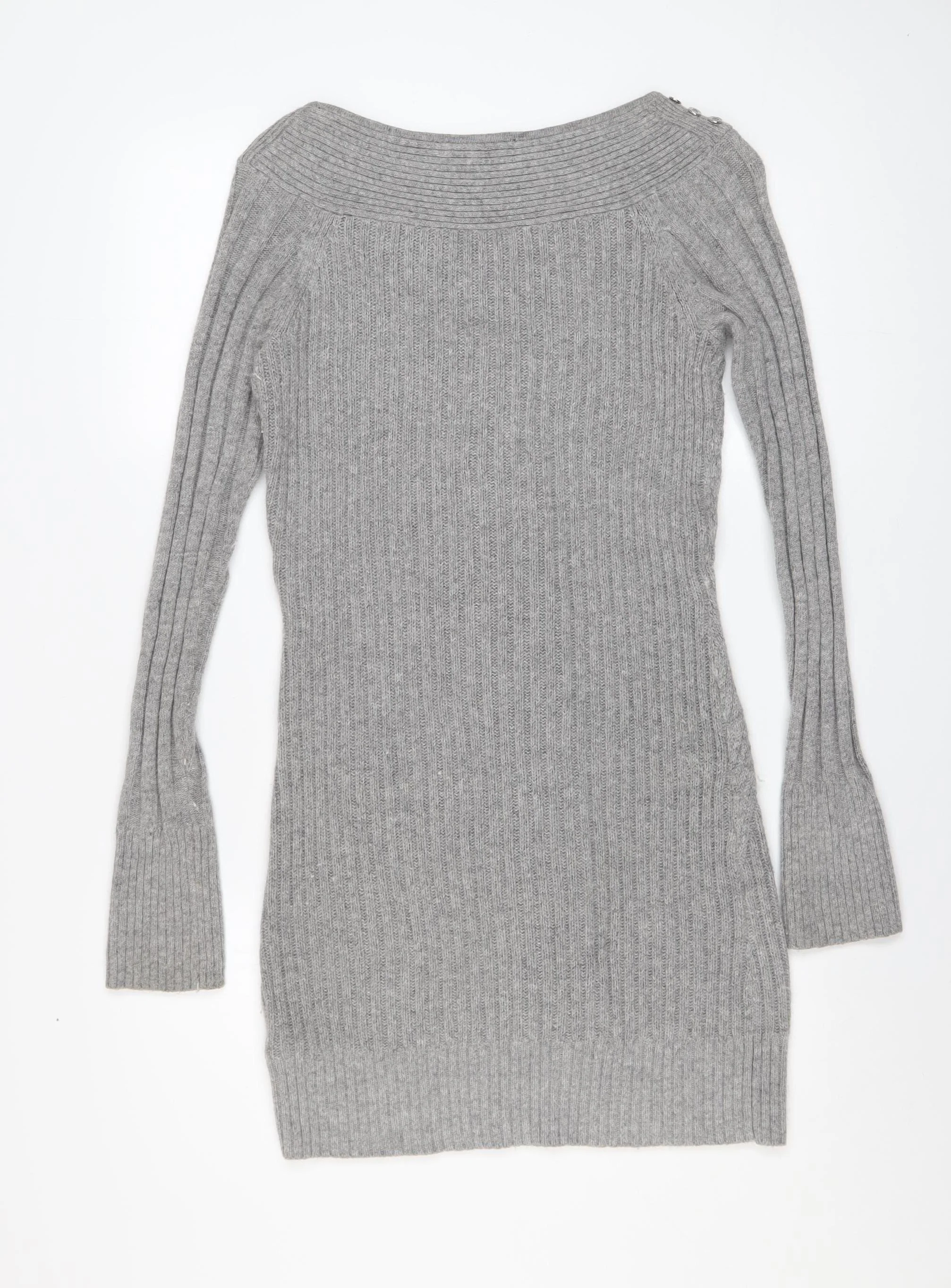 Star by Julien Macdonald Women’s Grey Knit Bodycon Dress Size 12 - Image 3
