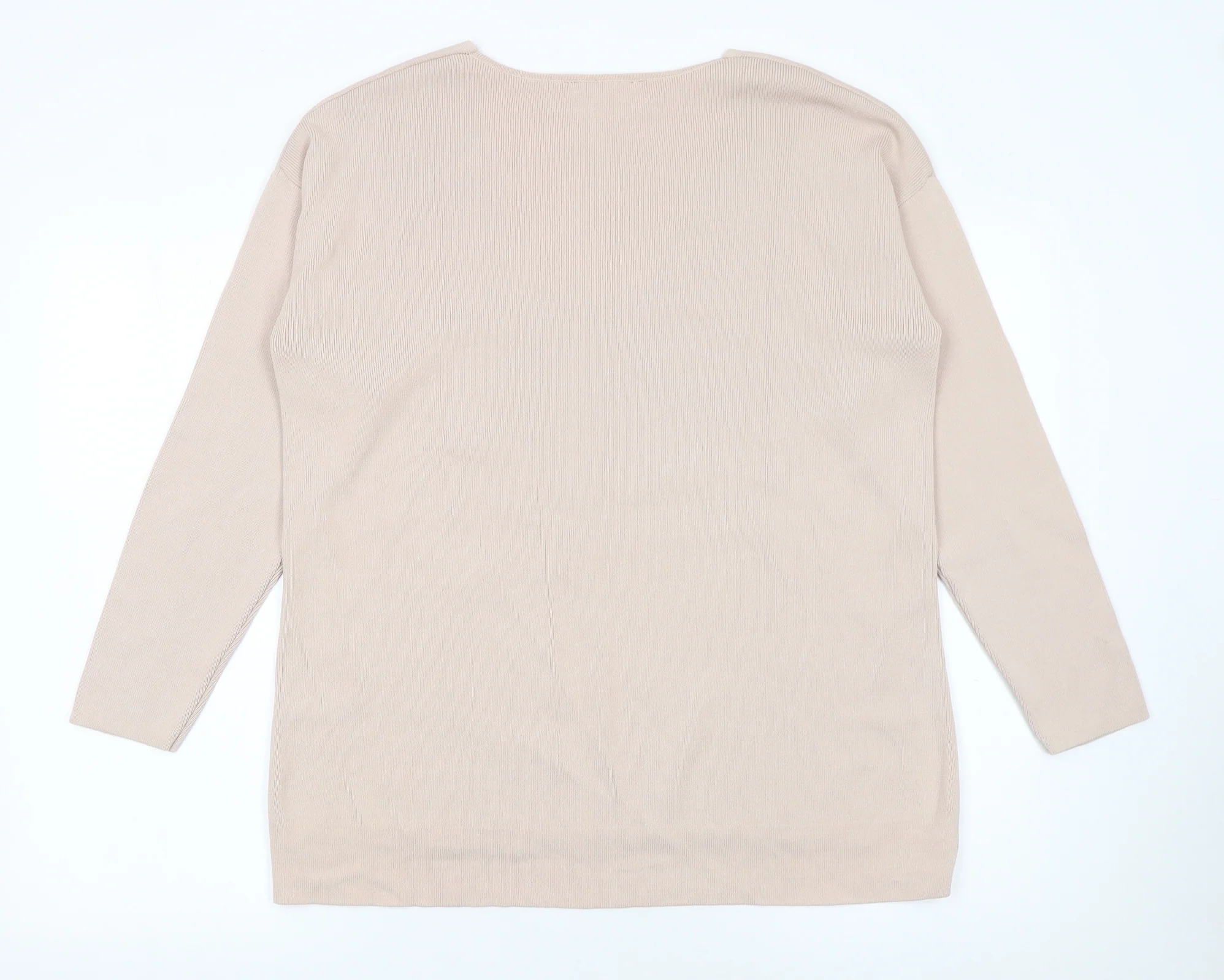Star by Julien Macdonald Women's Beige Studded V-Neck Jumper Size 14 - Image 3