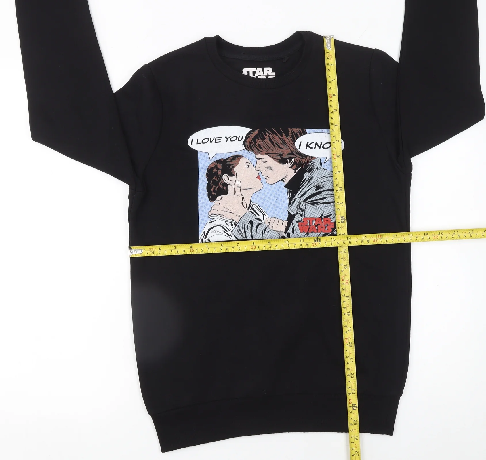 Star Wars Men's Black Graphic Print Sweatshirt Size S - Image 2