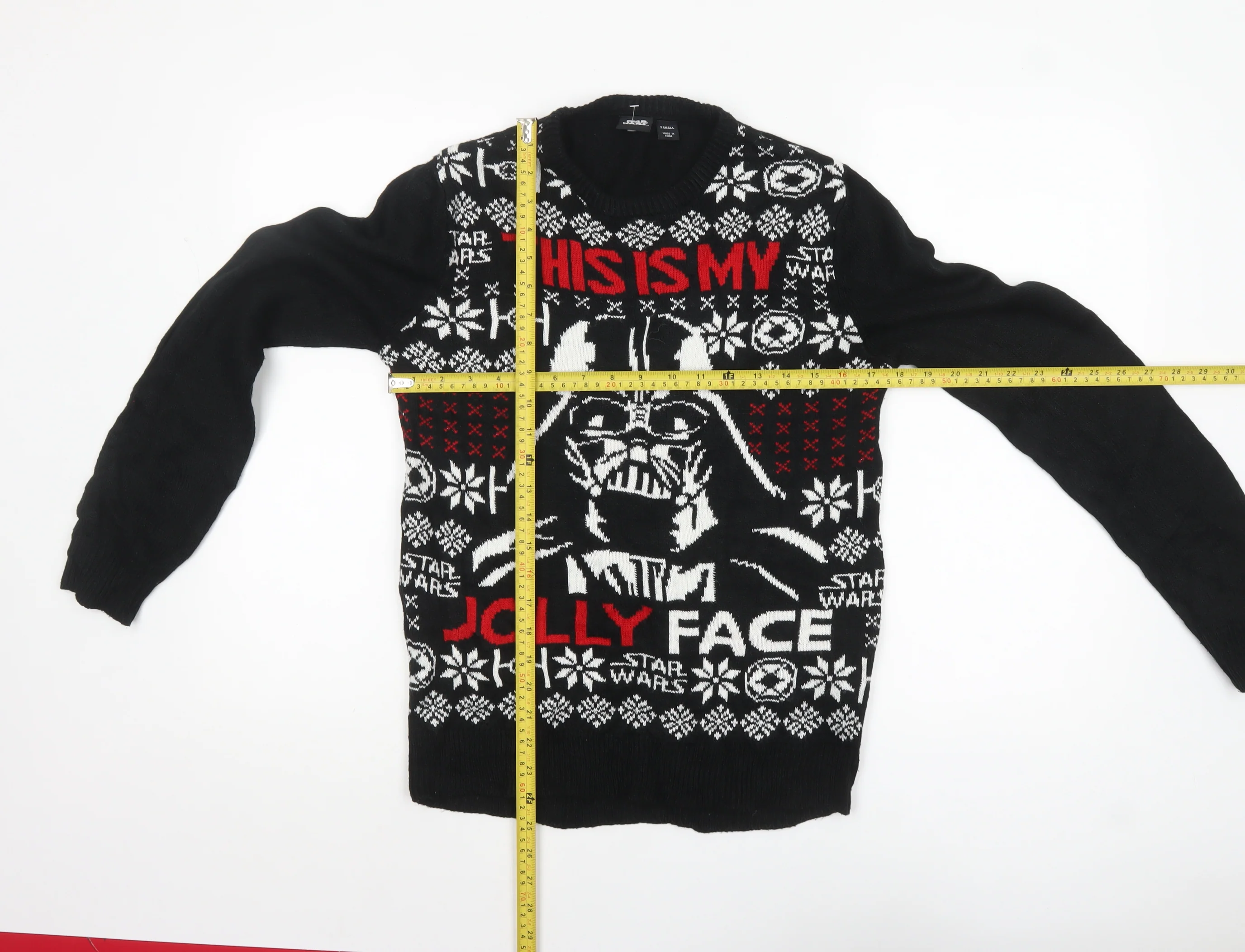 Star Wars Men's Black XS Christmas Darth Vader Jumper - Image 2