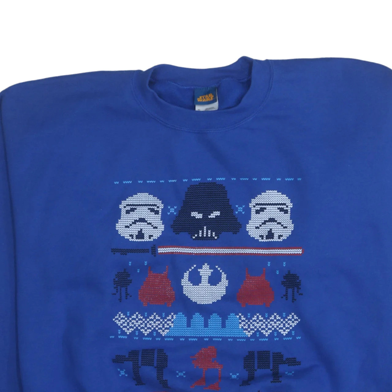 Star Wars Men's Blue XL Sweatshirt Crew Neck Fleece Pullover - Image 8