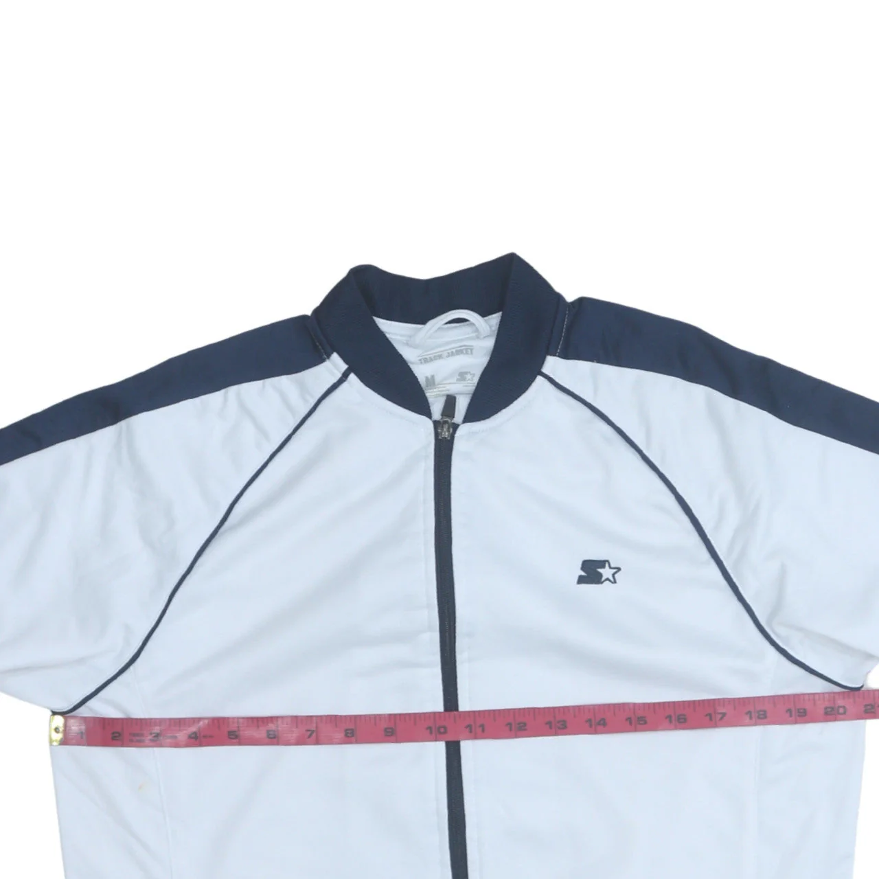 Starter Men's White Track Jacket M Regular Fit Full Zip Sports Top - Image 3