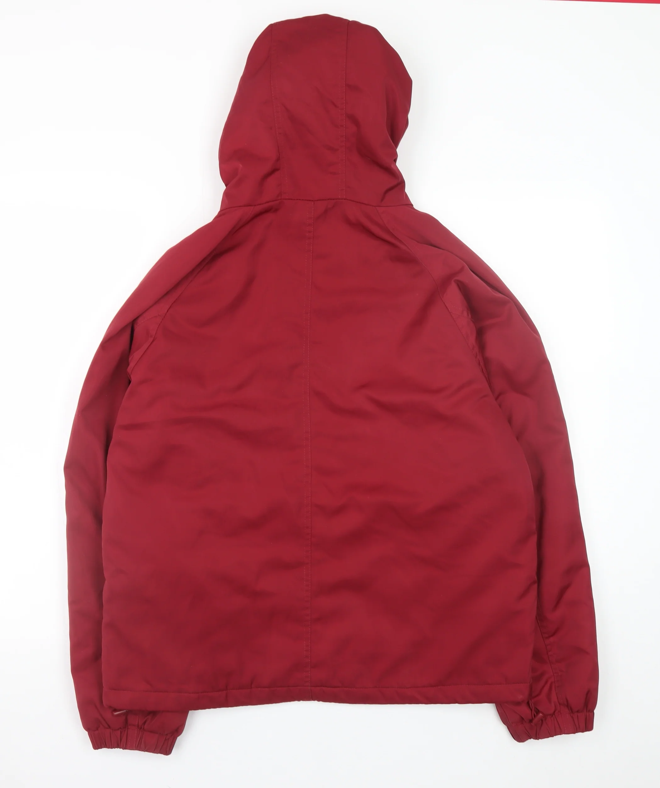 Stay Womens Red Hooded Puffer Jacket Size M Polyester Winter Coat - Image 3