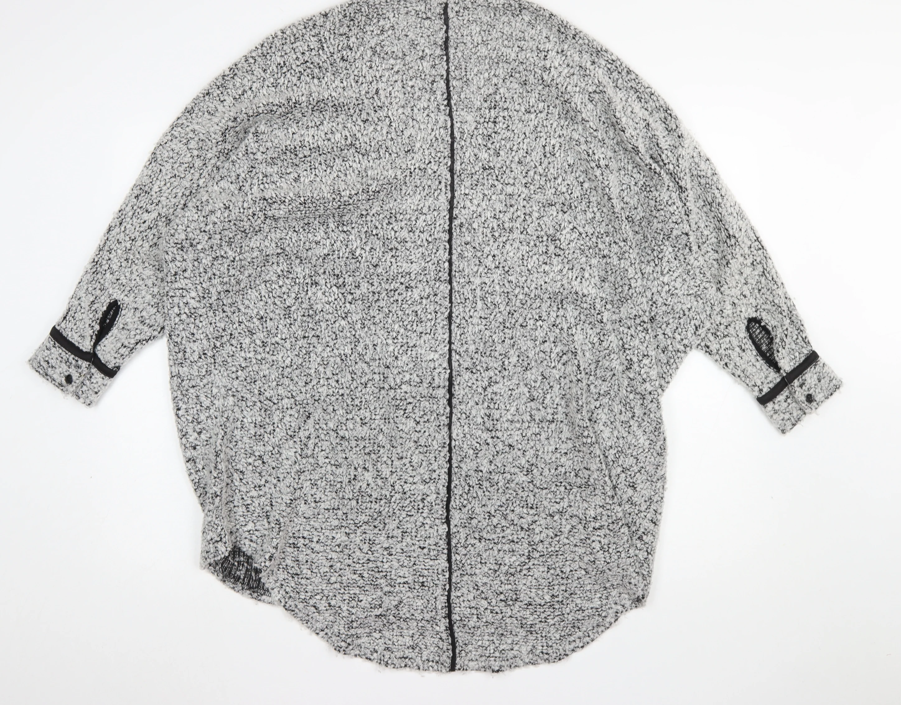 Stella Morgan Women's Silver Zip Tunic Blouse Size 10 Relaxed Fit - Image 3