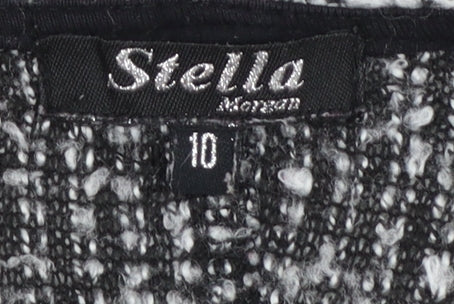 Stella Morgan Women's Silver Zip Tunic Blouse Size 10 Relaxed Fit - Image 4
