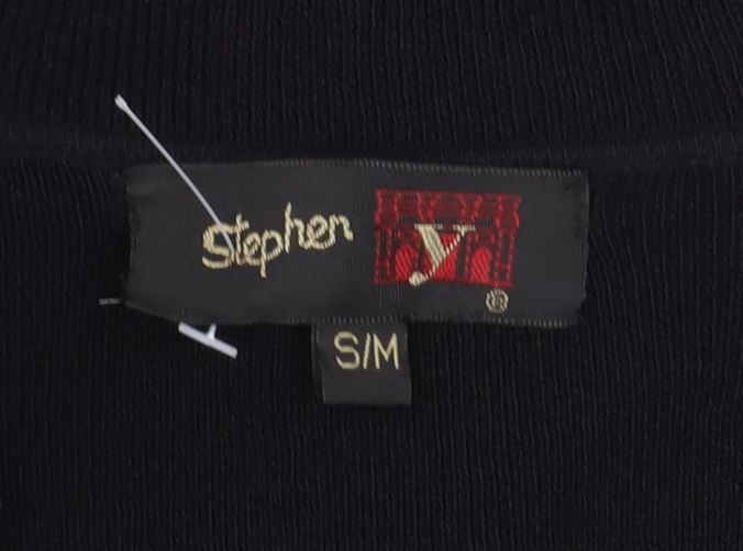 Stephen Women's Black Embroidered Mid-Length Coatigan S - Image 4