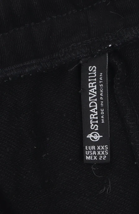 Stradivarius Women Black 2XS Jogger Sweatpants Elastic Waist - Image 5