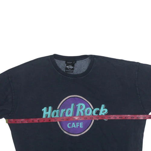 Stradivarius Women Navy Hard Rock Cafe Pullover Sweatshirt Size S - Image 2