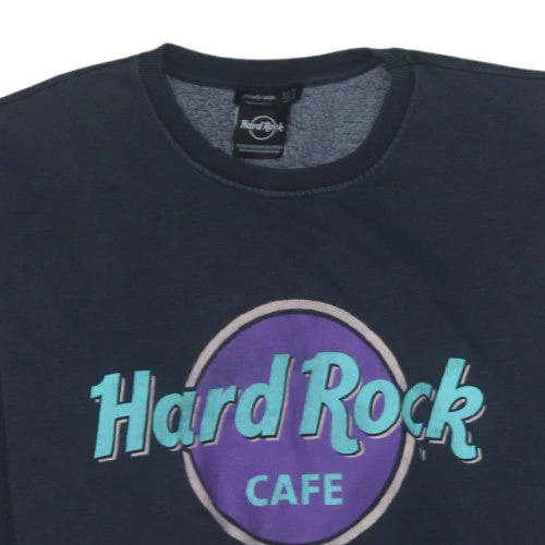 Stradivarius Women Navy Hard Rock Cafe Pullover Sweatshirt Size S - Image 8