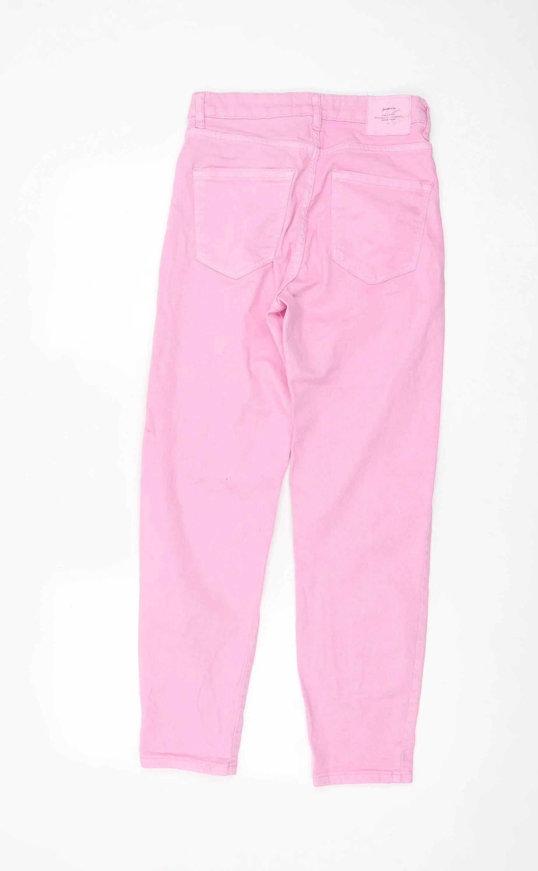 Stradivarius Women Pink Size 8 Regular Fit Straight Denim Jeans - Image 3