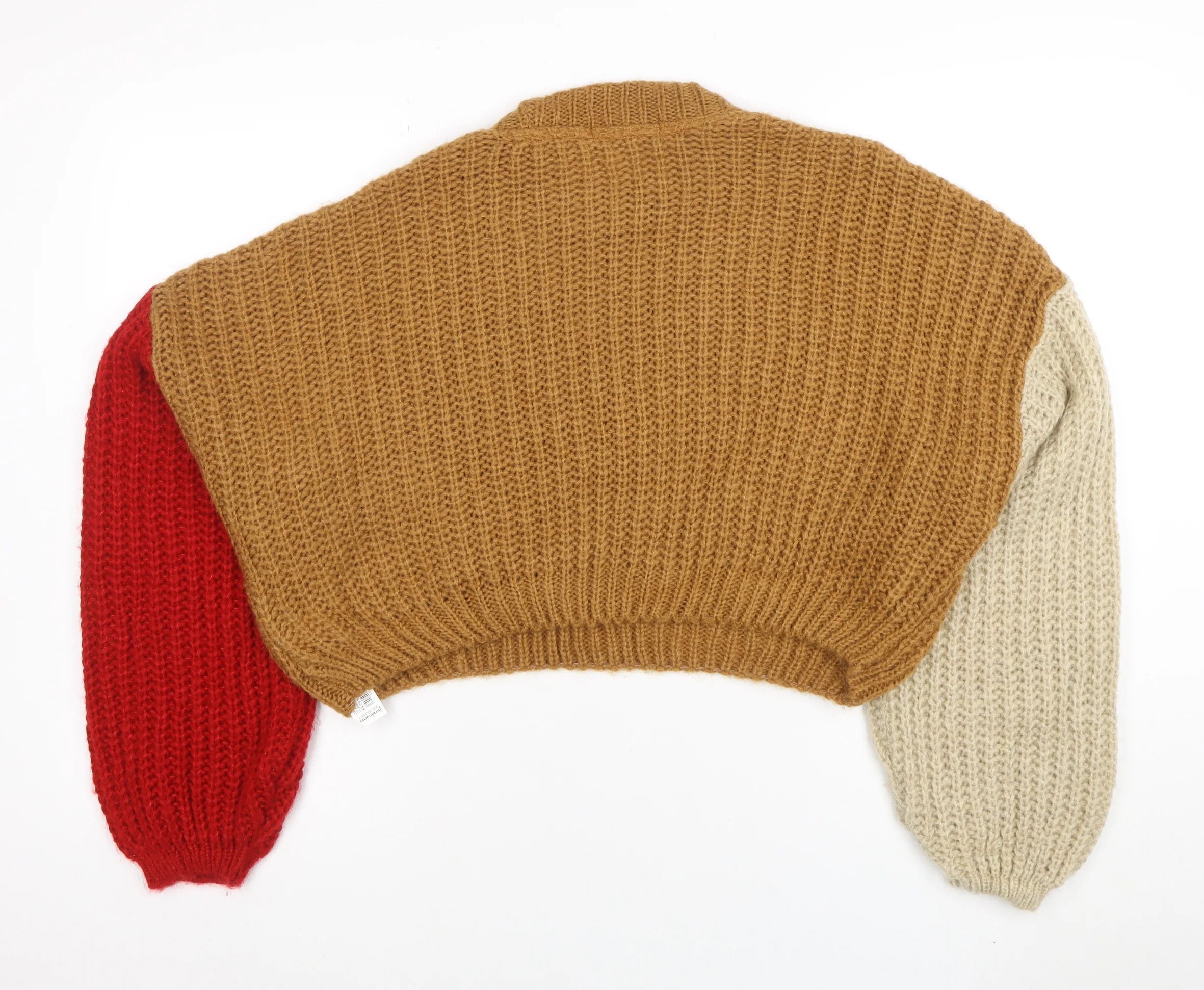 Stradivarius Women’s Multicoloured Chunky Knit Pullover Jumper Size 8 - Image 3