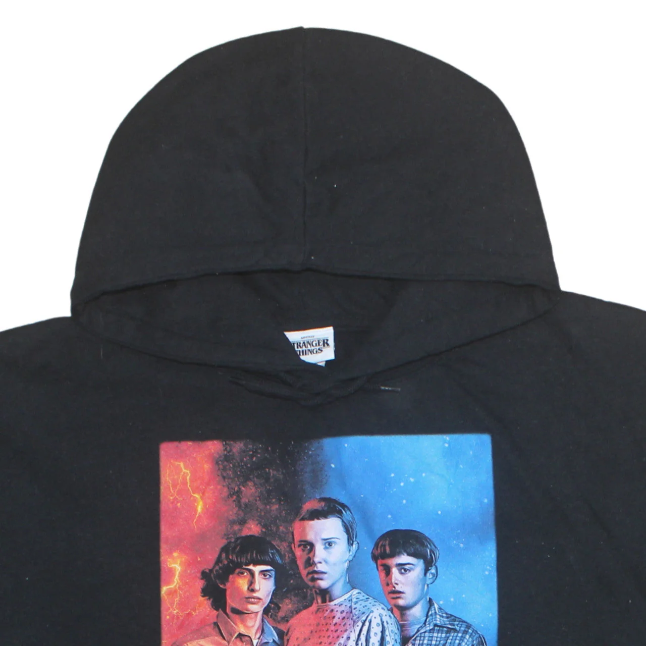 Stranger Things Black Hoodie Women UK 24-26 Cotton Blend Pullover - Image 8