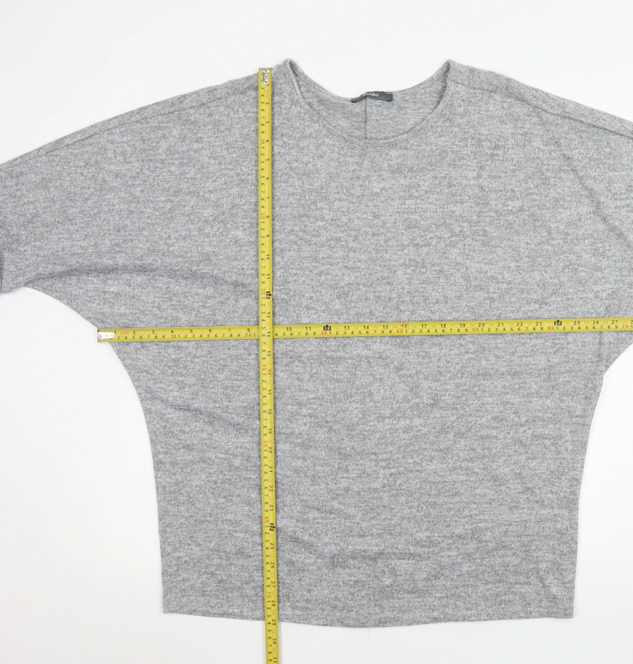 Studio Women’s Grey Relaxed Fit Jersey T-Shirt Size 12 - Image 2
