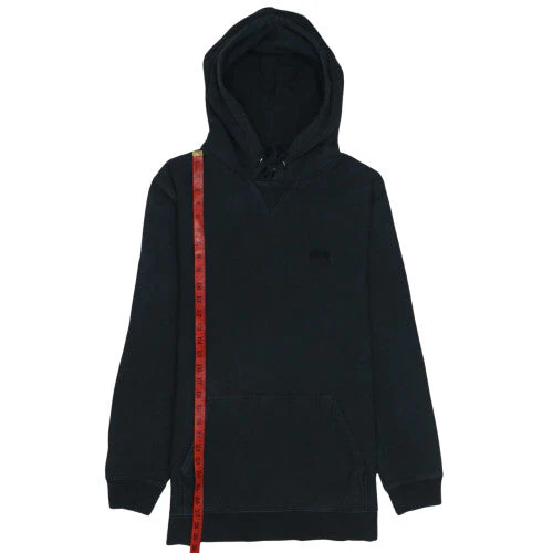 Stussy Mens Black Pullover Hoodie L Cotton Streetwear Sweatshirt - Image 2