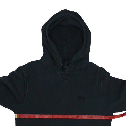 Stussy Mens Black Pullover Hoodie L Cotton Streetwear Sweatshirt - Image 3
