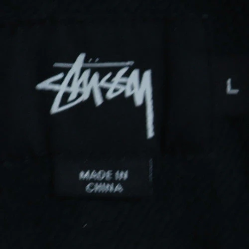 Stussy Mens Black Pullover Hoodie L Cotton Streetwear Sweatshirt - Image 5
