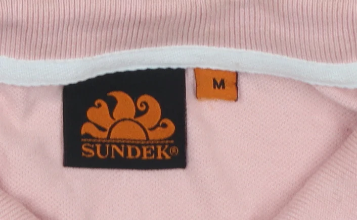Sundek Men’s Pink Cotton Stretch Polo Shirt M Short Sleeve - Image 5