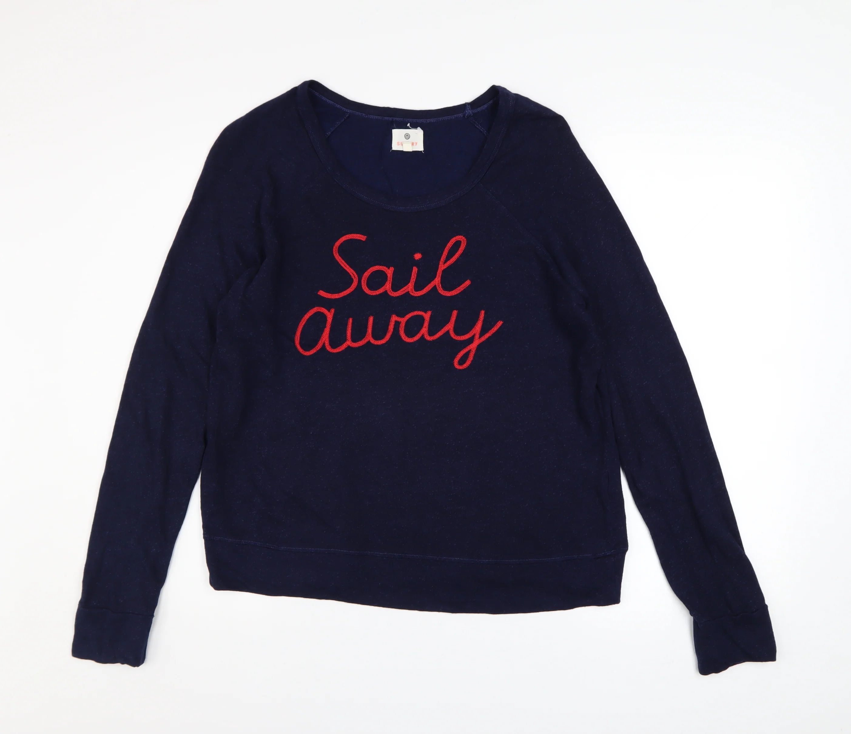 Sundry Women's Navy Sail Away Pullover Sweatshirt Size 10 Cotton Blend
