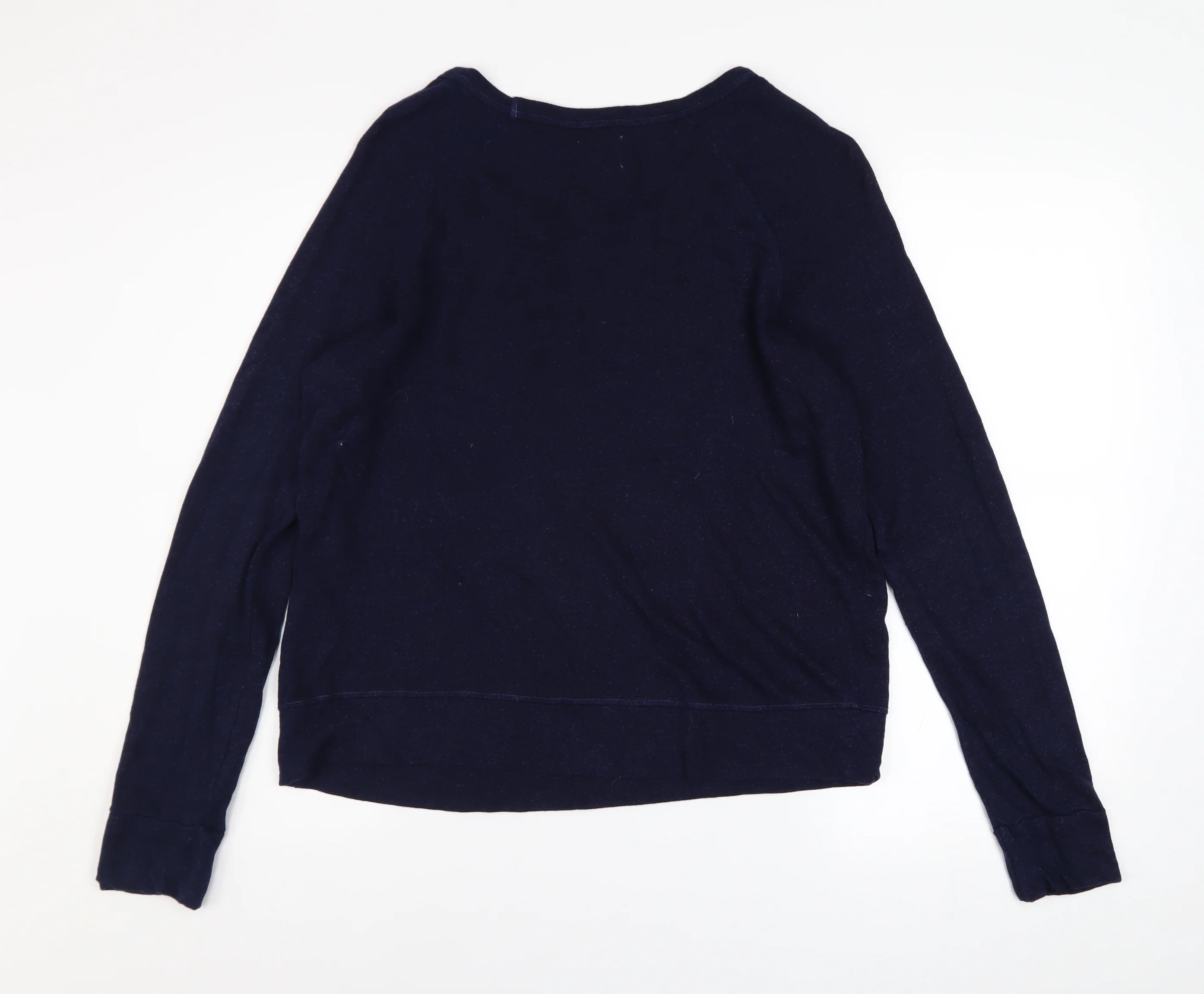 Sundry Women's Navy Sail Away Pullover Sweatshirt Size 10 Cotton Blend - Image 3