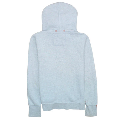 Superdry Men’s Grey Full Zip Hoodie S Fleece Orange Label - Image 4
