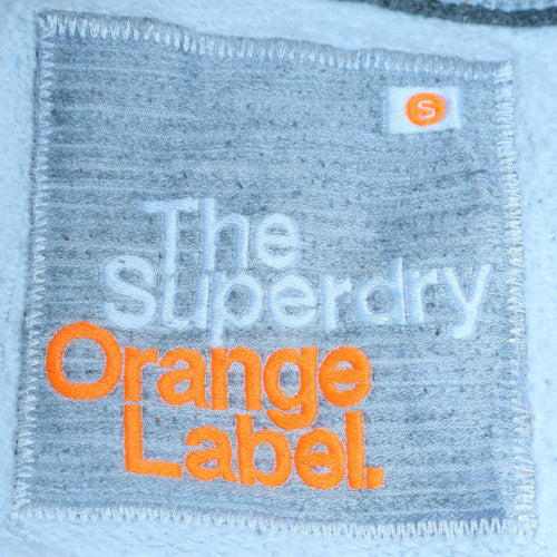 Superdry Men’s Grey Full Zip Hoodie S Fleece Orange Label - Image 5