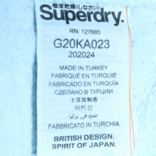 Superdry Men’s Grey Full Zip Hoodie S Fleece Orange Label - Image 6
