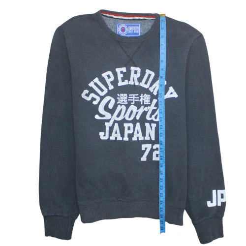 Superdry Men's Black Crew Neck Pullover Sweatshirt L Sports Japan 72 - Image 2