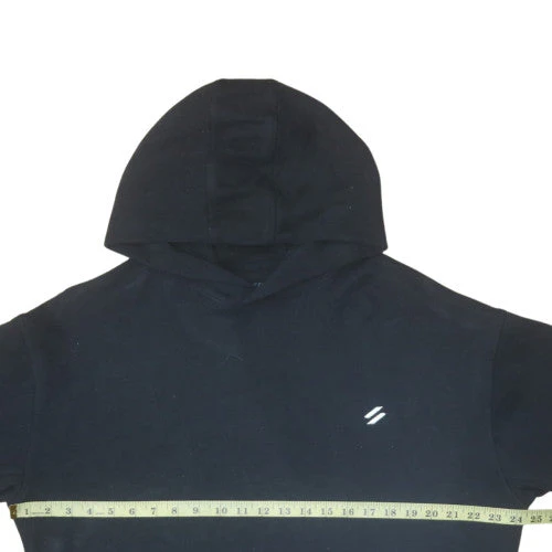 Superdry Mens Black Pullover Hoodie L Hooded Sports Sweatshirt - Image 3
