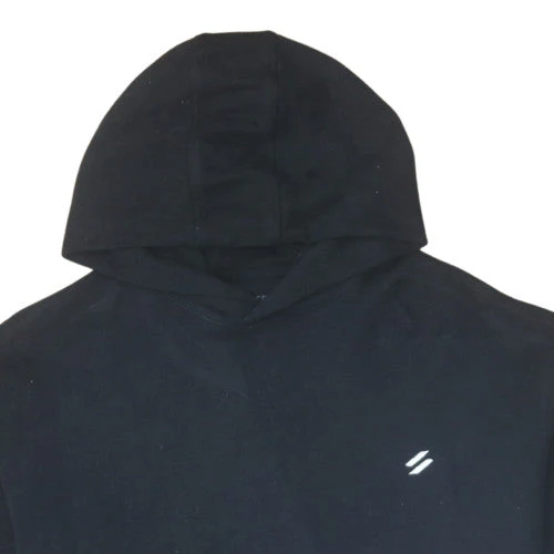 Superdry Mens Black Pullover Hoodie L Hooded Sports Sweatshirt - Image 8