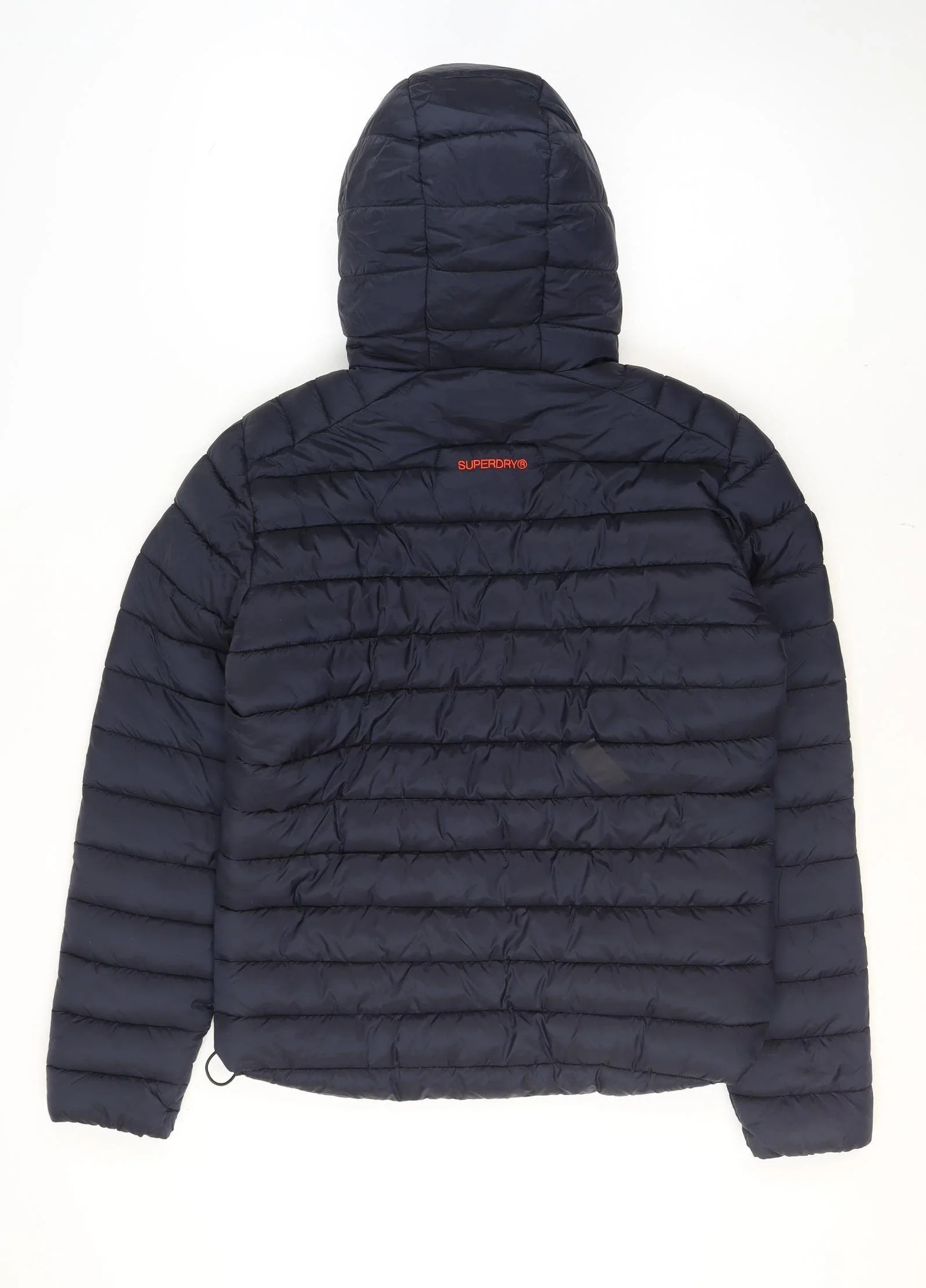 Superdry Men's Blue Hooded Puffer Jacket Size M Winter Nylon - Image 3