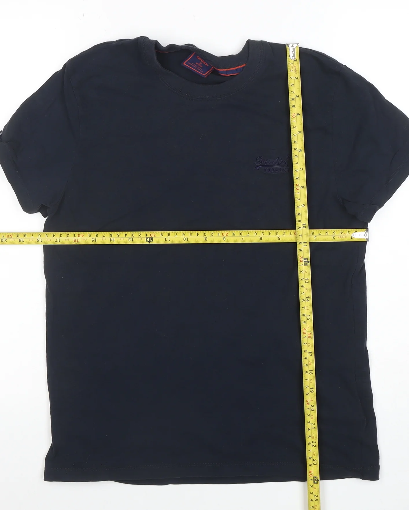 Superdry Men's Blue Organic Cotton Crew Neck T-Shirt Size M - Image 2