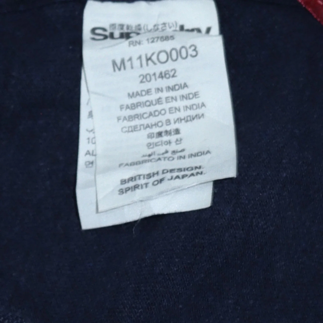 Superdry Men's Blue Slim Fit Polo Shirt Size S Cotton Embroidered - Image 6